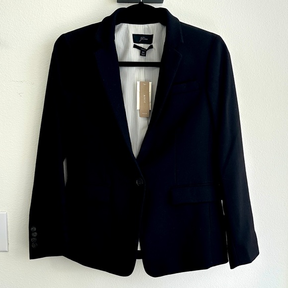 J. Crew Womens Regent Black Blazer NWT - Picture 1 of 6